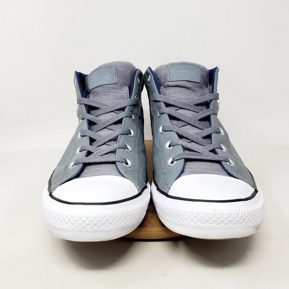 Converse Chuck Taylor All Star Street Mid Shoes Mens 12 Grey Leather Sneaker - Picture 3 of 13